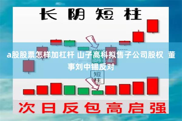 a股股票怎样加杠杆 山子高科拟售子公司股权  董事刘中锡反对
