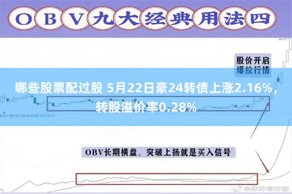 哪些股票配过股 5月22日豪24转债上涨2.16%，转股溢价率0.28%