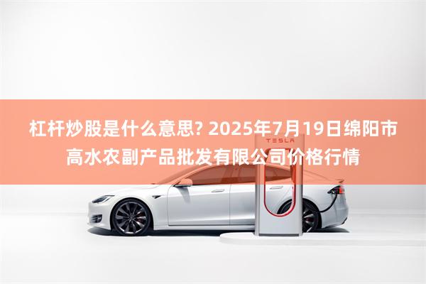 杠杆炒股是什么意思? 2025年7月19日绵阳市高水农副产品批发有限公司价格行情