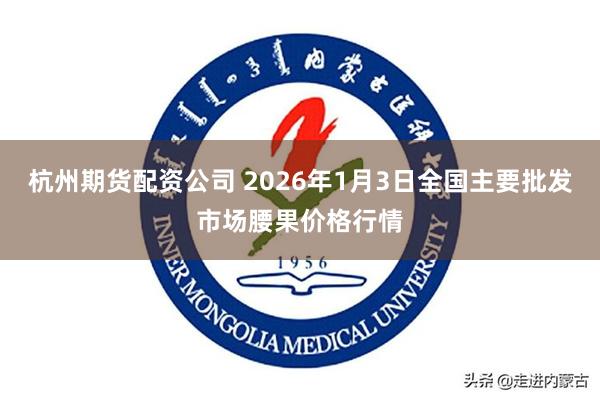 杭州期货配资公司 2026年1月3日全国主要批发市场腰果价格行情
