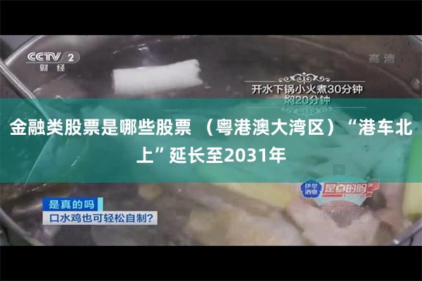 金融类股票是哪些股票 （粤港澳大湾区）“港车北上”延长至2031年